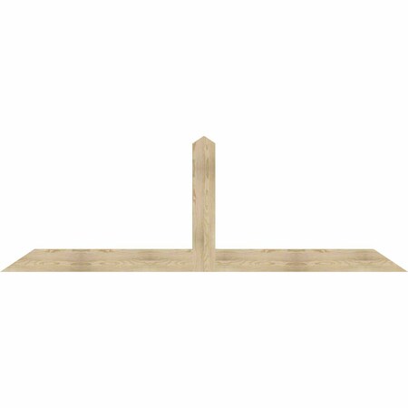 Ekena Millwork Portland Rough Sawn Timber Gable Bracket, Douglas Fir, 108"W x 36"H x 2"D x 6"F, 8/12 Pitch GBW108X36X0206POR00RDF